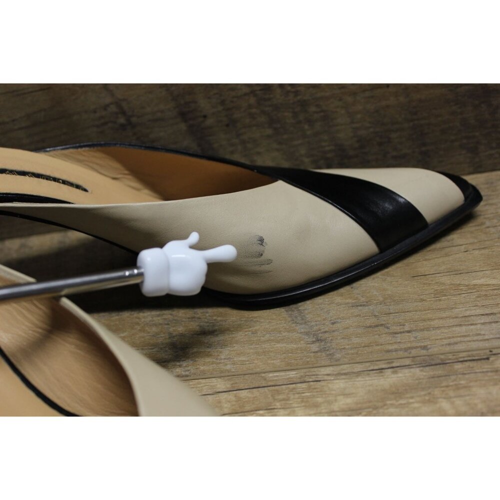 Immagini women's monochrome colorblock Italian leather slip on mules 38.5 - Picture 5 of 16